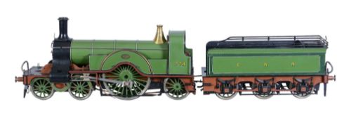 A well-engineered 5 inch gauge model of a Great Northern Railway 4-2-2 Stirling single tender