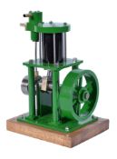 A well-engineered model of a vertical single acting steam engine, built by Mr D Russell of