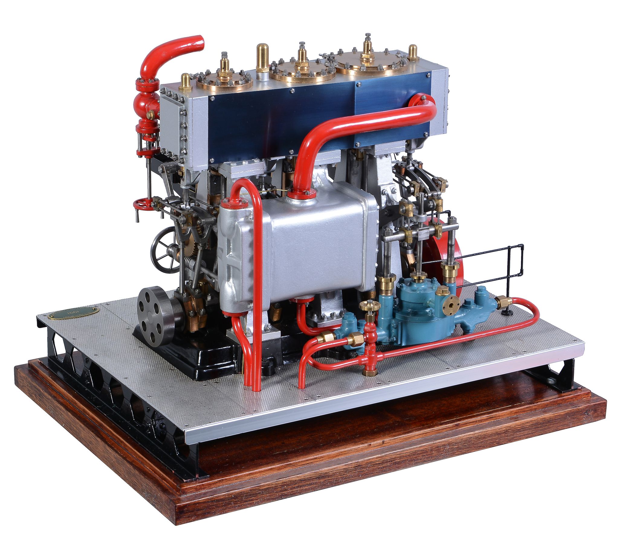 An exhibition standard Model Triple Expansion Reversing Condensing Marine engine, built by Mr K W - Image 3 of 6