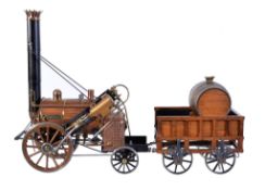 A fine exhibition quality 7 Â¼ inch gauge model of a Stephenson s rocket with tender, built to â…›