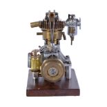 A well-engineered model of an Internal Combustion Over Head Valve water cooled Petrol engine, built