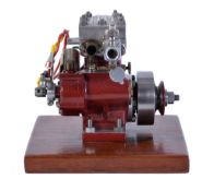A well-engineered model of an Internal Combustion side valve 10cc water cooled petrol engine, built