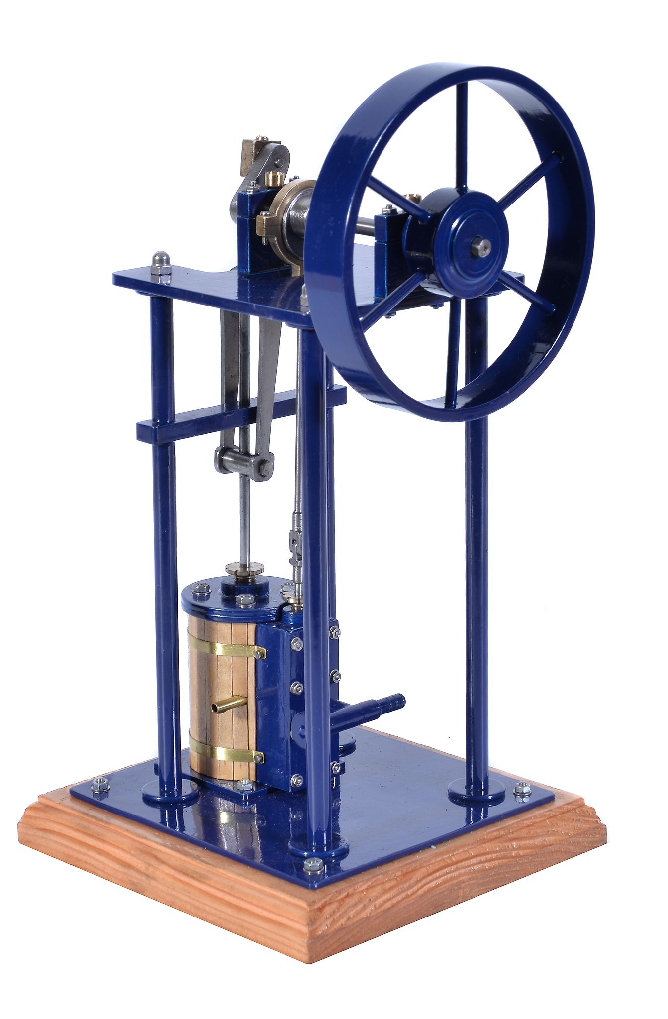 A well-engineered model of an over-type vertical live steam engine, built by Mr D. Russell of - Image 2 of 3
