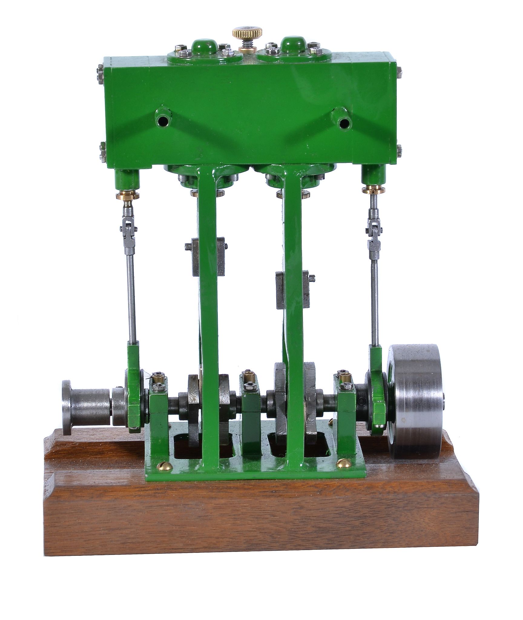 A well-engineered model of a twin simple vertical marine steam engine, built by Mr D. Russell of - Image 3 of 3