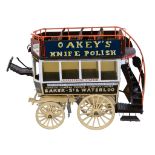 An approximate 1 inch scale model of a London Omnibus Company Limited Horse drawn passenger coach,