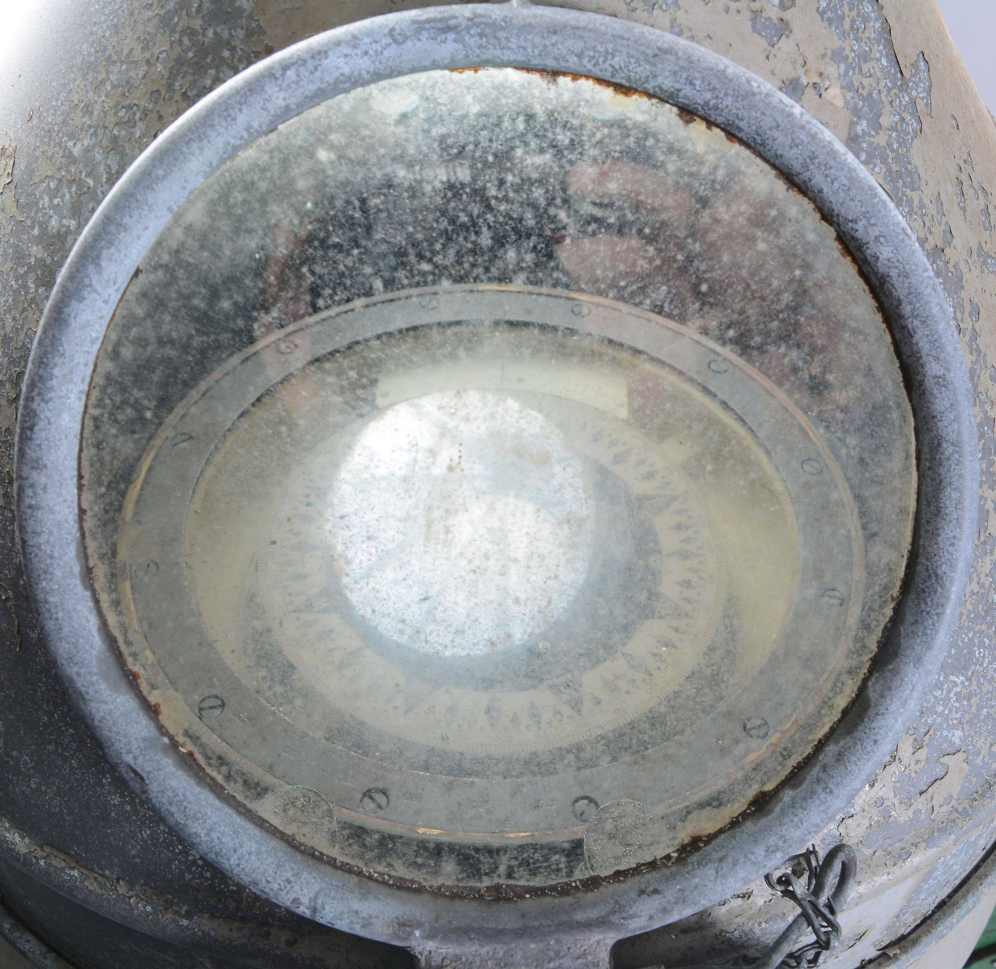 A ships binnacle, the galvanised hood enclosing the binnacle compass flanked by red and green - Image 3 of 3