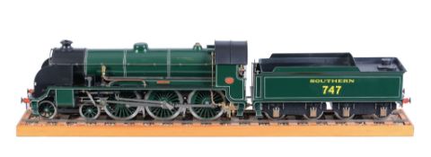 An Exhibition quality 2 Â½ inch gauge model of a Southern Railways 4-6-0 King Arthur Class tender