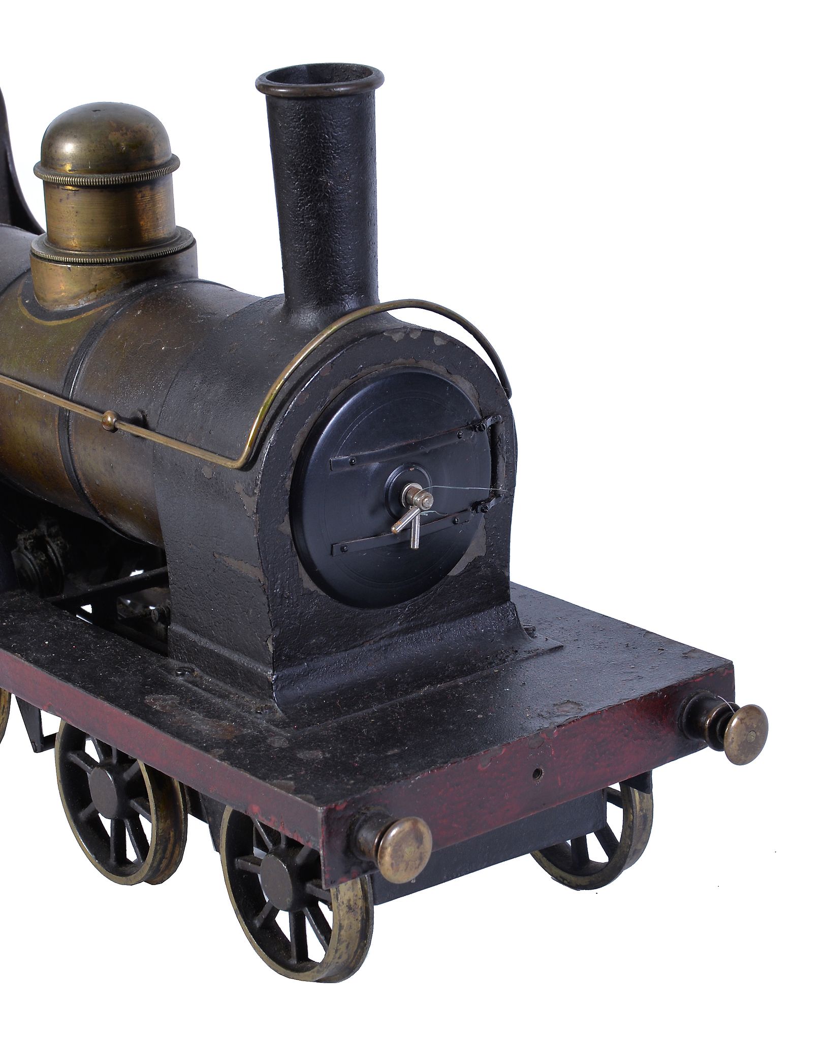 A rare 3 Â½ inch gauge historic model of a live steam 4-4-0 tender locomotive No 222, the multi- - Image 4 of 4