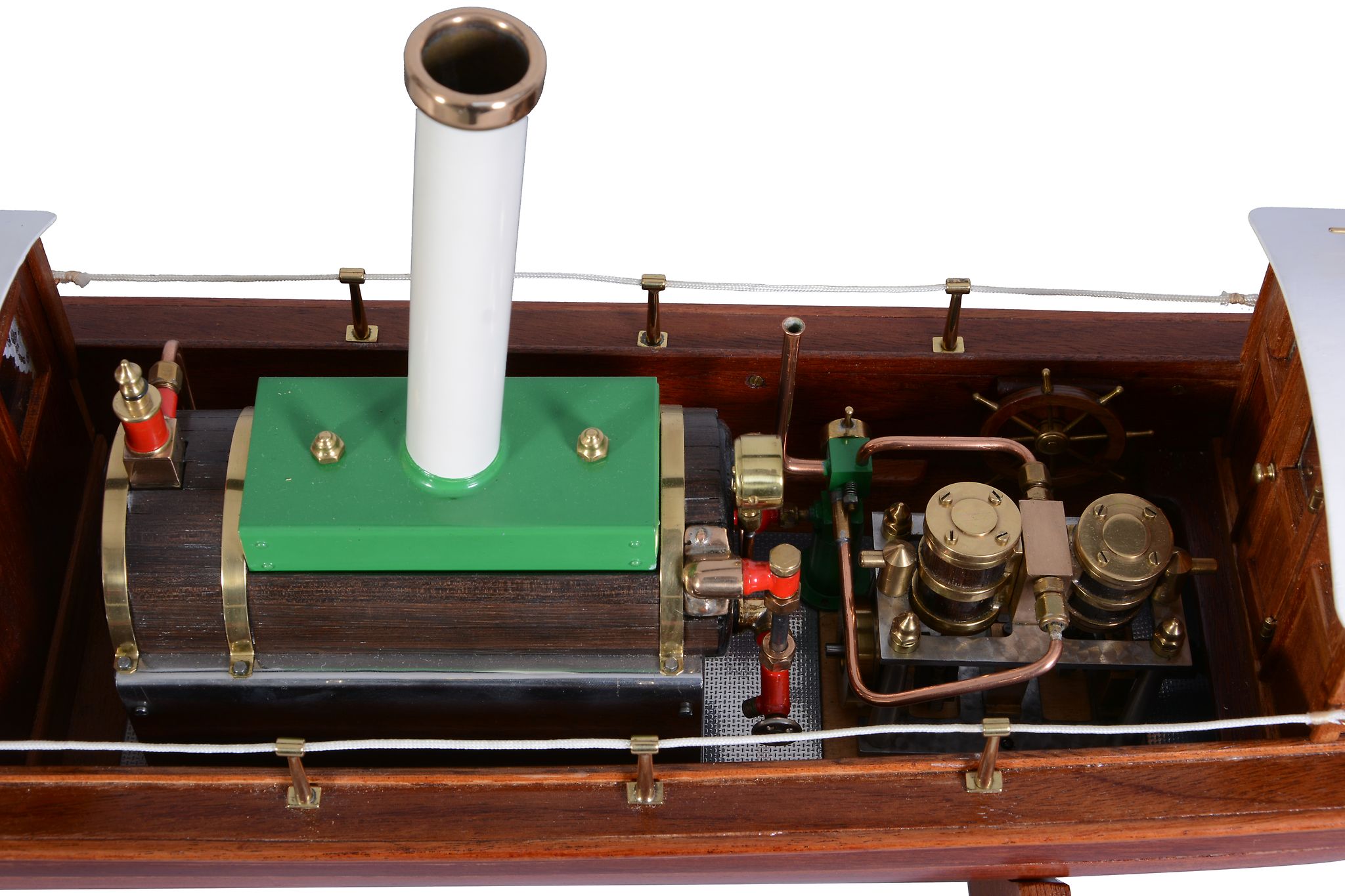 A detailed model of a live steam Windermere launch, built by the late Mr Ivor Dolling of Chesham. - Image 3 of 8