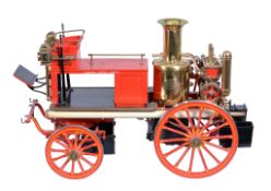 A well-engineered 2 inch scale model of a Shand Mason horse drawn fire engine, built by the late Mr