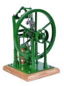 A well-engineered 1 inch scale freelance model of a Scotch crank live steam engine, built by Mr D.