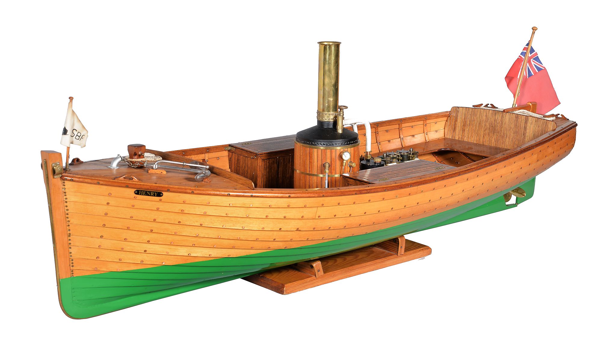 A fine exhibition quality and detailed model of a steam launch Henry , built by the late Mr Peter - Image 4 of 4