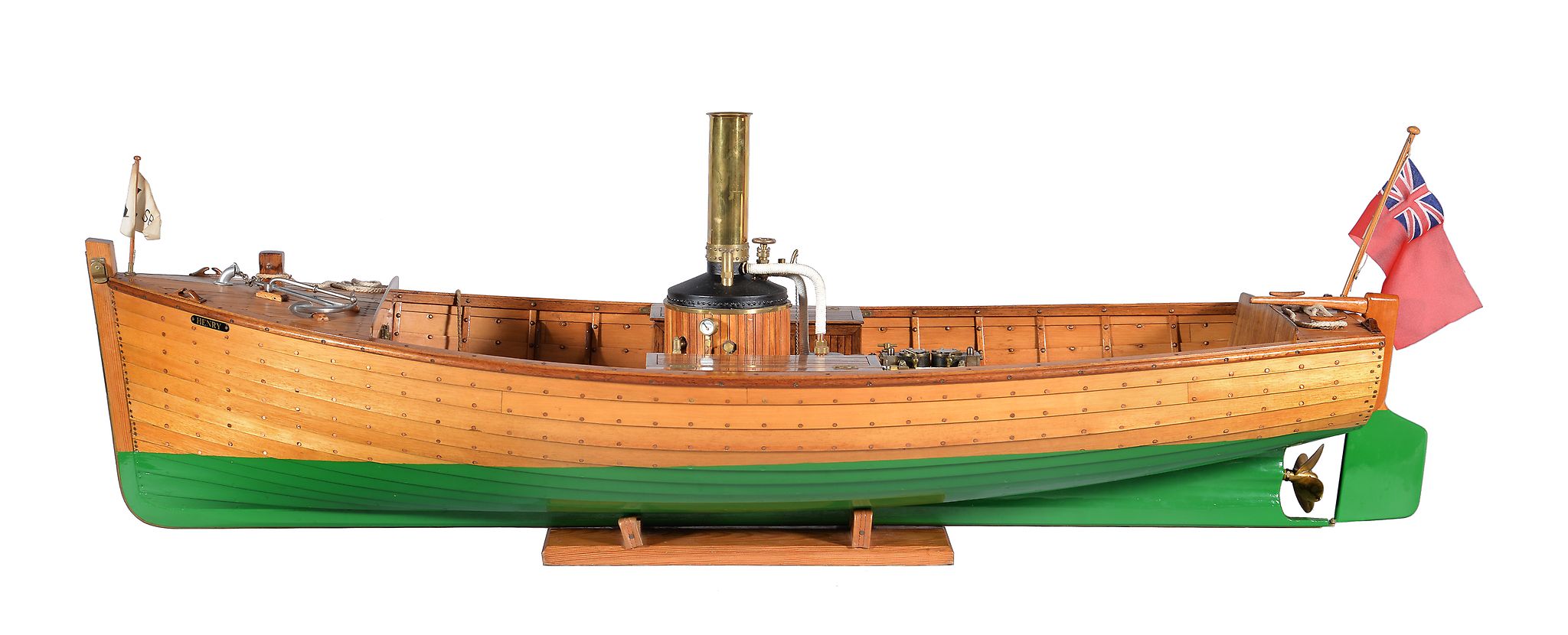 A fine exhibition quality and detailed model of a steam launch Henry , built by the late Mr Peter
