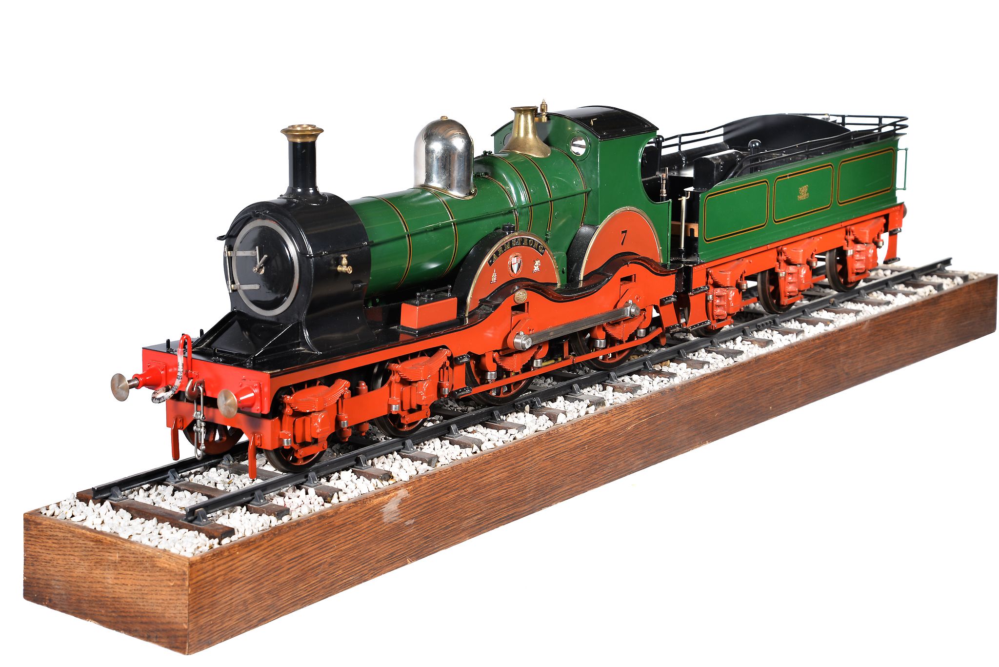 A fine exhibition quality 5 inch gauge model of a 4-4-0 Great Western Railway Armstrong No 7 tender - Image 2 of 4