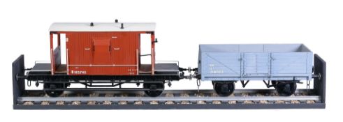 An award winning model of a 3 Â½ inch gauge LNER 20 ton brake van No.B183745, built by Mr Ron Cook