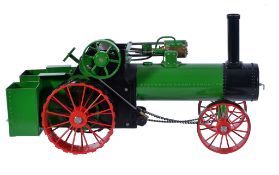 An approximately Â¾ inch scale model of a Case American traction engine, built by Mr D. Russell of