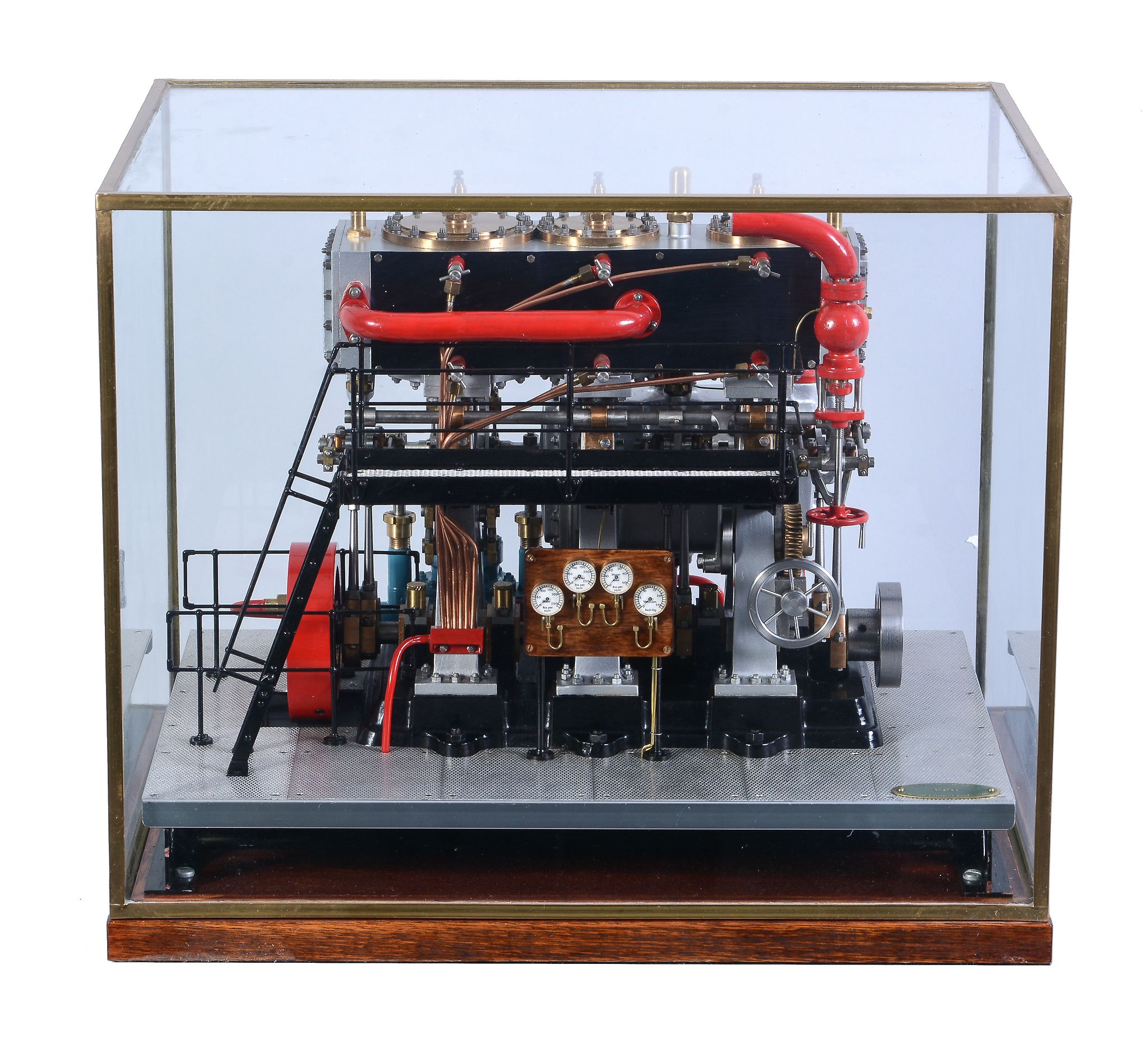 An exhibition standard Model Triple Expansion Reversing Condensing Marine engine, built by Mr K W - Image 6 of 6