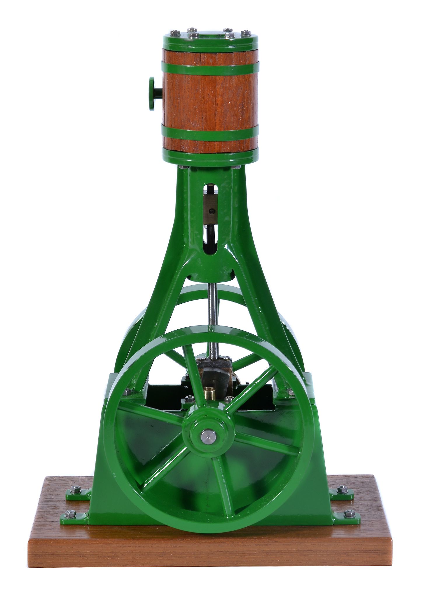 A model of a live steam single cylinder vertical stationary engine, built by Mr D Russell of