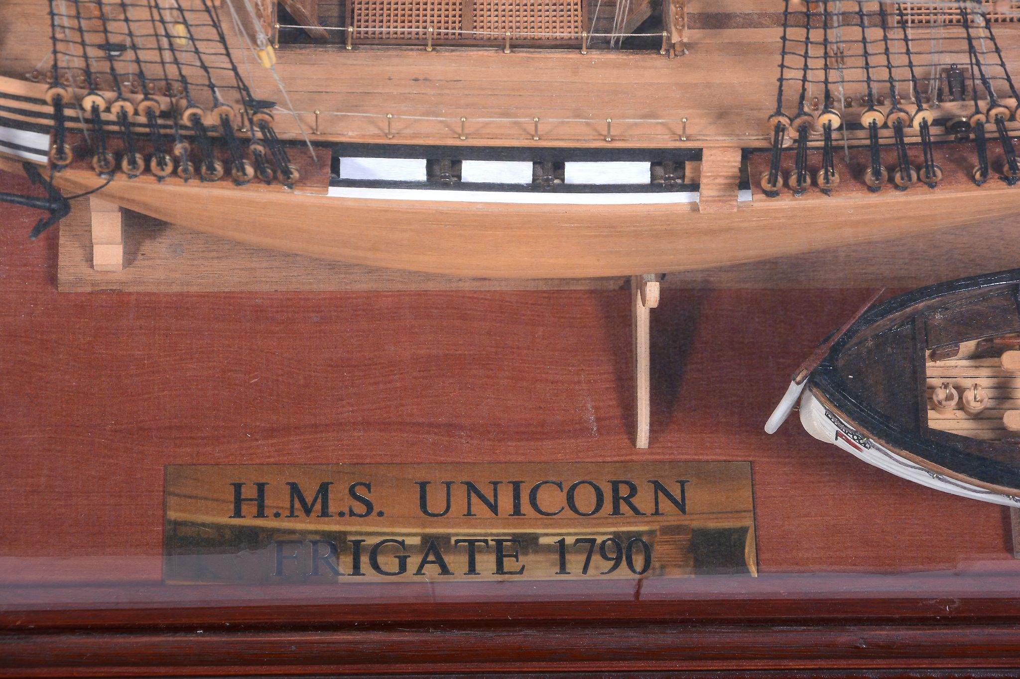 A scale model of HMS Unicorn Frigate 1790, built by the late Mr Ivor Dolling of Chesham and being - Image 2 of 2