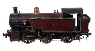 A well-engineered 3 Â½ inch gauge model of a 0-6-0 side tank locomotive, the silver soldered copper