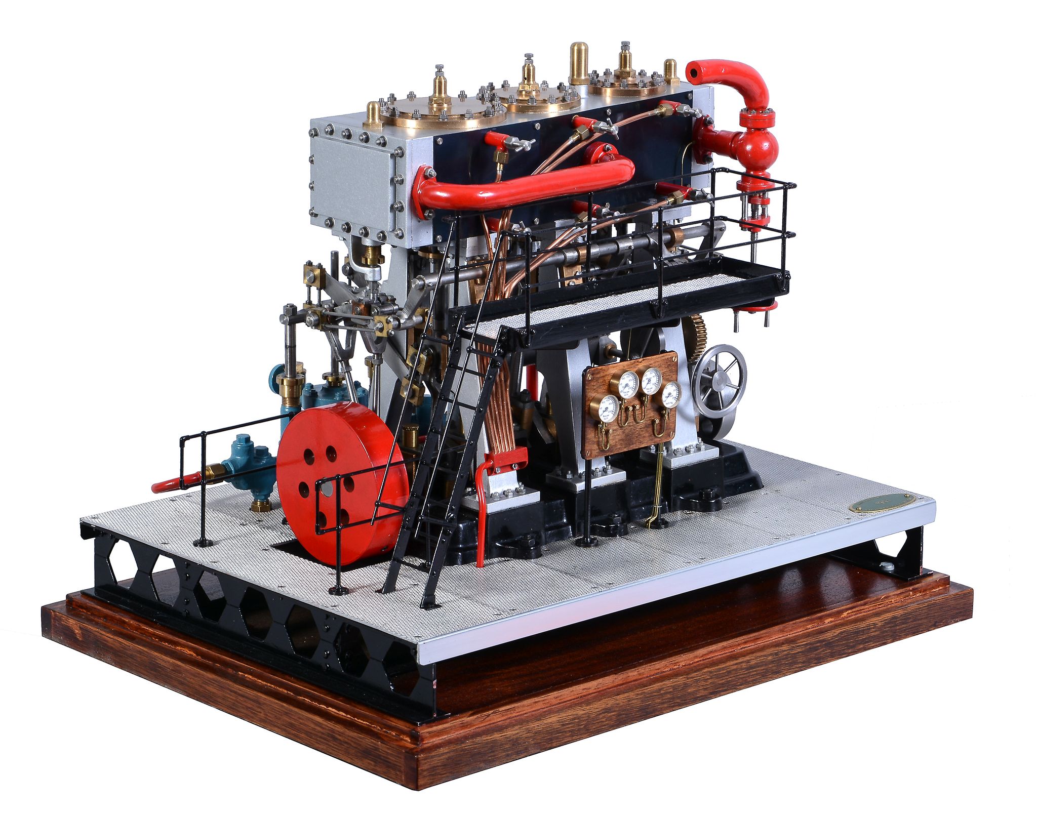 An exhibition standard Model Triple Expansion Reversing Condensing Marine engine, built by Mr K W - Image 2 of 6