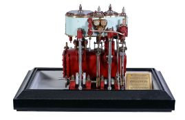 A well-engineered two inch scale model of a Hedley & Boyd compound steam engine, built by Mr Cuckow