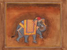 Study of four Royal Elephants, perhaps from a larger dispersed album, on paper