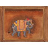 Study of four Royal Elephants, perhaps from a larger dispersed album, on paper