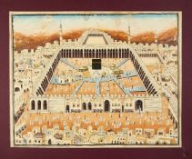 A Large Panoramic View of Mecca, painting on paper [Northern India, mid-nineteenth century] single