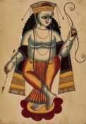 Collection of ten Kalighat school paintings, on paper [probably Bengal, India, c. 1900] 10 loose