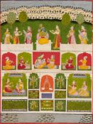 Scene from a Ragamala, Radha greets Krishna, possibly the Kamod Ragini [Datia or Budelkhand,