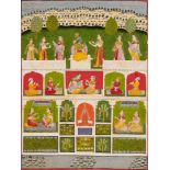 Scene from a Ragamala, Radha greets Krishna, possibly the Kamod Ragini [Datia or Budelkhand,