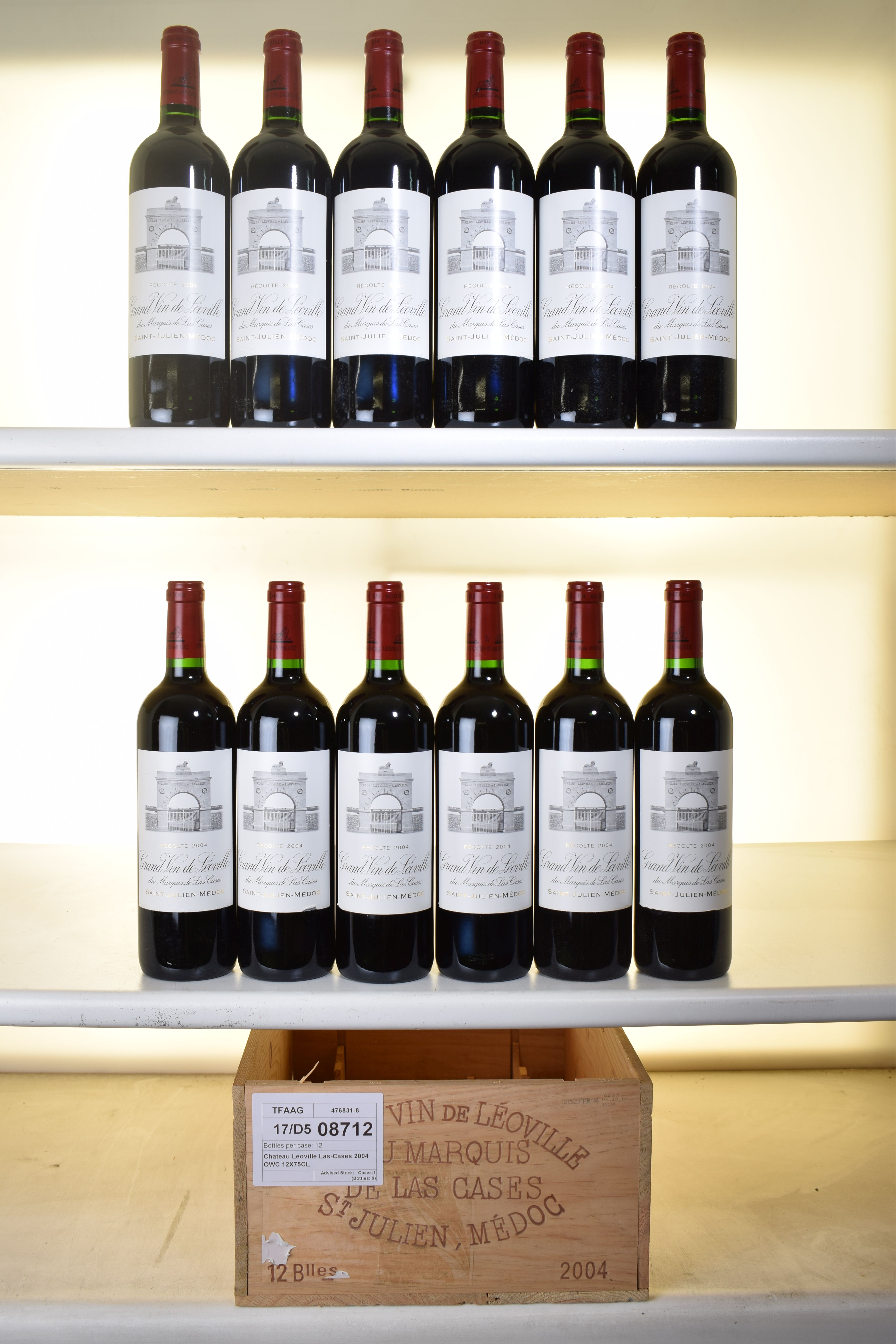 Chateau Leoville Las-Cases 2004St Julien12 bts OWC