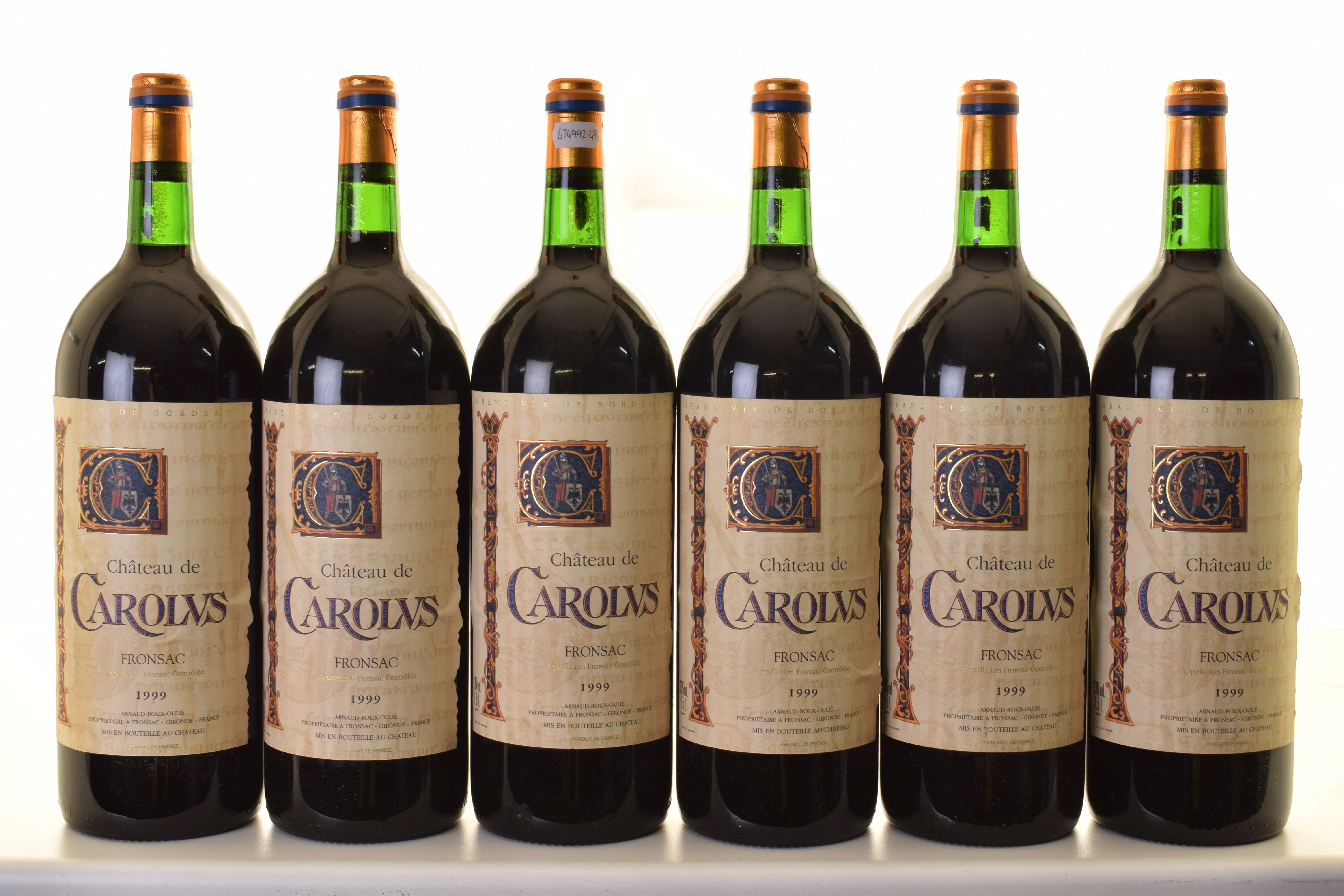 Chateau Carolous 1999Fronsac6 mags