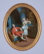 French School (18th century) Lovers' TrystOil on canvas. 77.5 x 62cm (30 1/2 x 24 3/8in.),