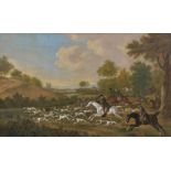 British School (18th century) The Hunt in Full Cry. Oil on canvas