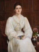 Charles Edward Hallé (British 1846-1914) Portrait of Leonora Philipps. Oil on canvas