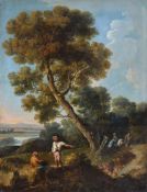 Circle of Andrea Locatelli (Italian 1695 - 1741) A pair of landscapes. Oil on canvas.