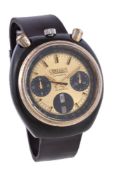 Citizen, Challenge Timer Bullhead, ref. 67-9011, a black coated base metal wristwatch, no. 4-