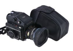 Mamiya, 645 1000S, a medium format roll film camera, no. L169417, with a Mamiya-Sekor 1:2.8 F80mm