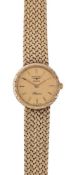 Longines, Presence, a lady's 9 carat gold bracelet wristwatch, no. 24.496.960, quartz movement, 6