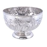 [Military interest] An Edwardian silver pedestal rose bowl by William Hutton & Son Ltd., London