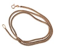 A chevron link necklace, stamped 750 with Italian control marks, 51cm long, 19g