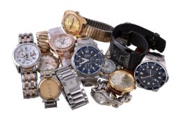 A collection of wristwatches, brands to include: Accurist, Bench, Citizen, DKNY, Guess and Oris. All