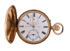 Thomas Roberts, Liverpool, an 18 carat gold keyless wind full hunter pocket watch, hallmarked London