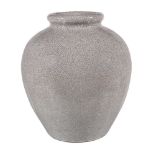 A Chinese large Ge-style vase, Qing Dynasty, thickly potted with an ovoid body, rising to short