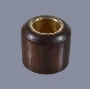 A Chinese wood gilt-metal lined Archer's ring, Qing Dynasty, the scented wood possibly Chen Xiang,