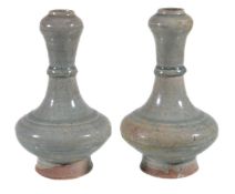 A pair of Chinese Qingbai type vases, Song-Yuan dynasty, 13th century, of baluster form with