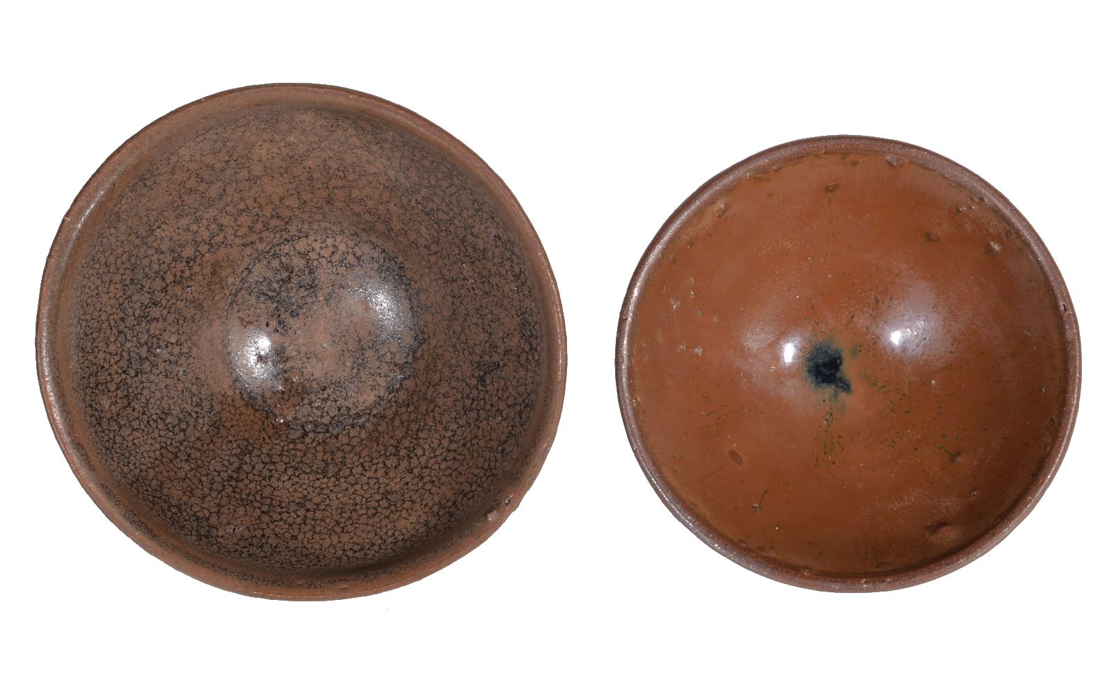 Two Chinese 'Jian' ware bowls, Song Dynasty, the larger with brown spotted glaze on a darker ground, - Image 2 of 3