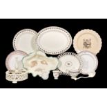 An assortment of creamware, various dates late 18th/early 19th century, including a Wedgwood '